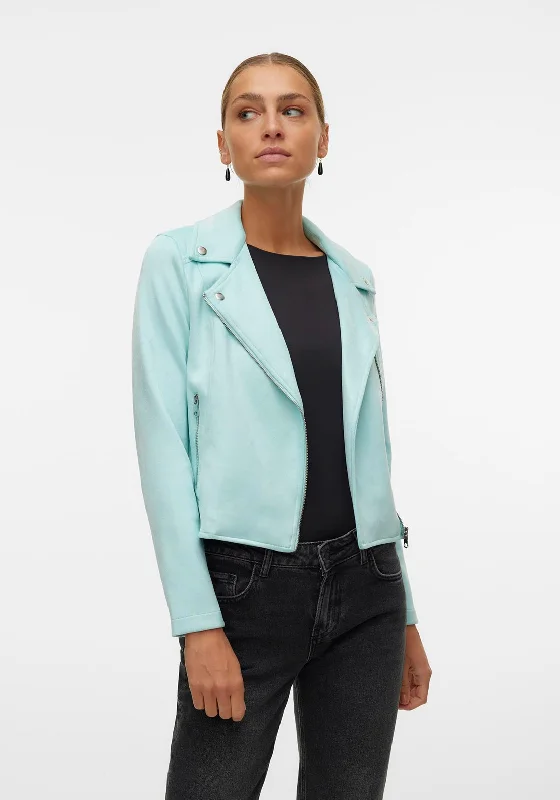 Vero Moda Jose Faux Suede Short Jacket, Clearwater Women's waterproof jackets