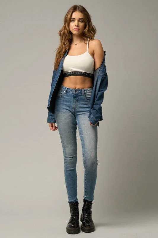 Insane Gene Mid-Rise Basic Ankle Skinny Jeans