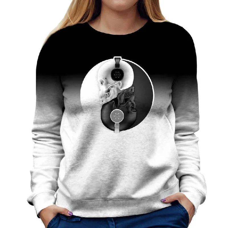 Headphone Harmony Womens Sweatshirt Cozy Hoodie Pullover