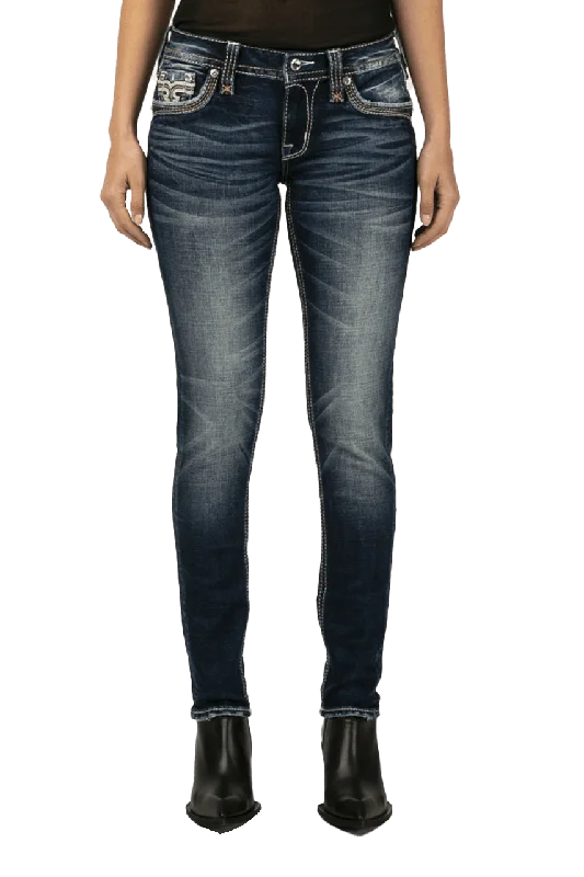 Rock Revival Hibiscus Skinny Jeans