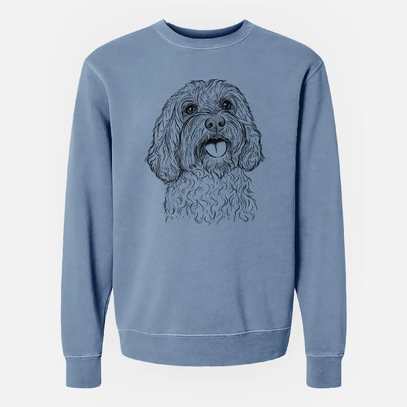 Bare Cali the Cavapoo - Unisex Pigment Dyed Crew Sweatshirt Elegant Hoodies & Sweatshirts