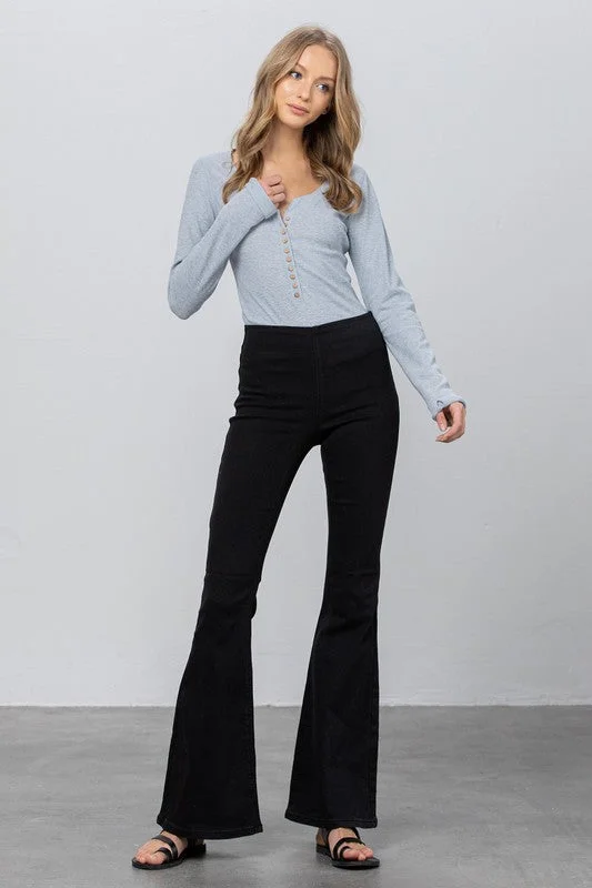 Insane Gene Mid-Rise Banded Wider Flare Jeans