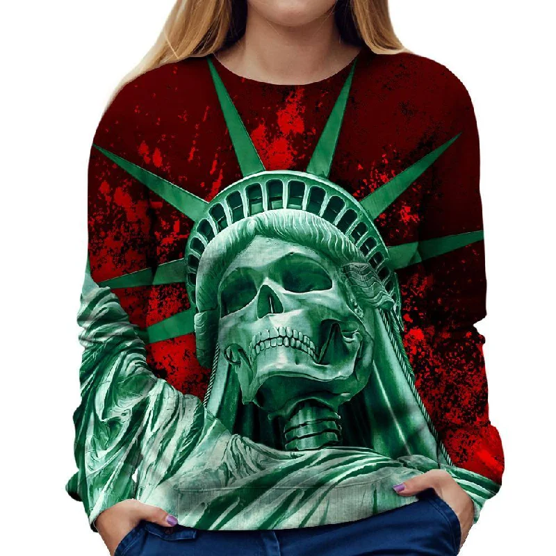 Liberty Or Death Womens Sweatshirt Fleece Zip-up Hoodie