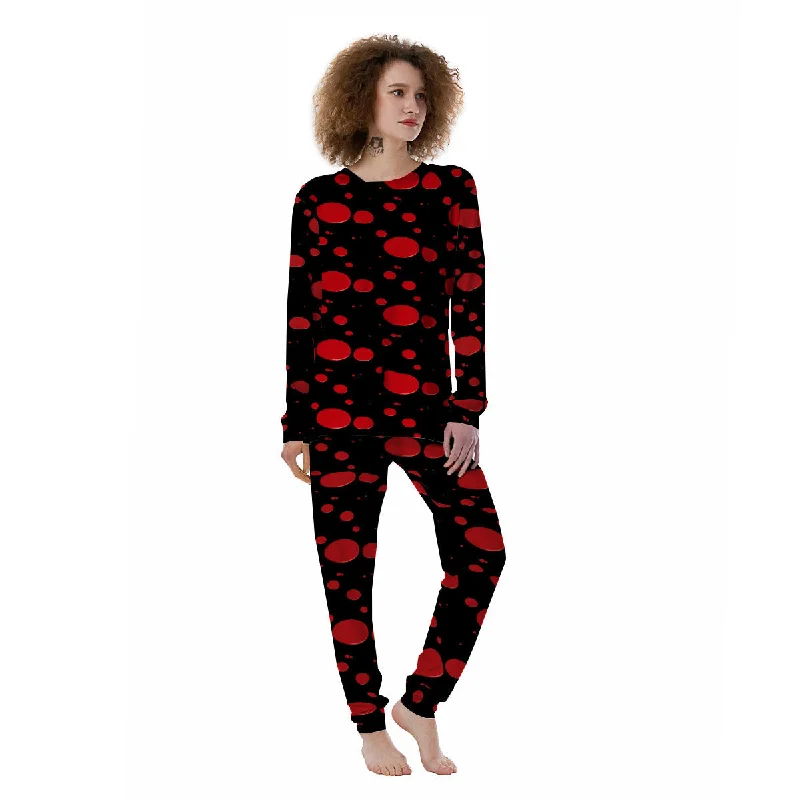 Blood Drop Red Print Pattern Women's Pajamas Best pajama sets for teens