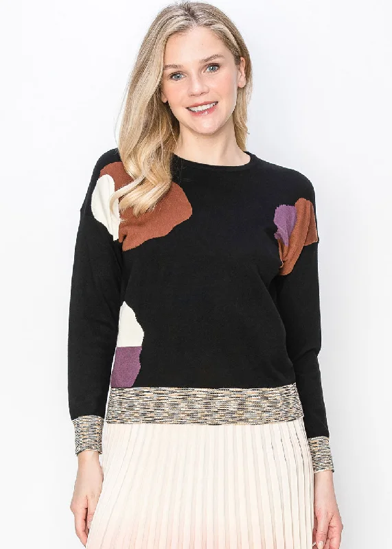 Abstract Patch Knit Sweater Gucci sweaters