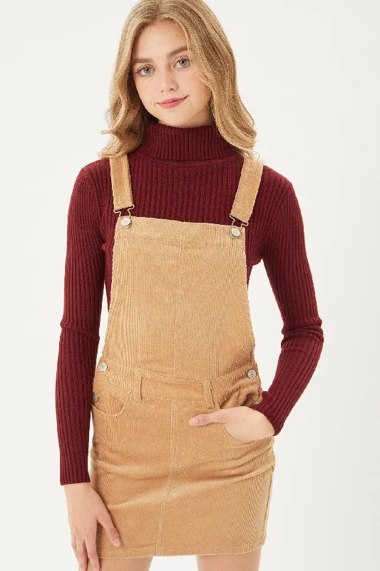 Overall Dress W/ Adjustable Straps, Belt Loops, And Two Front And Back Pockets Chunky knit sweaters