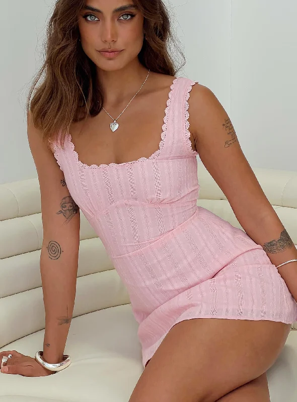 Dasha Mini Dress Pink Preppy mini dresses