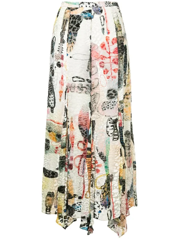 printed skirt High-low unclassified skirts