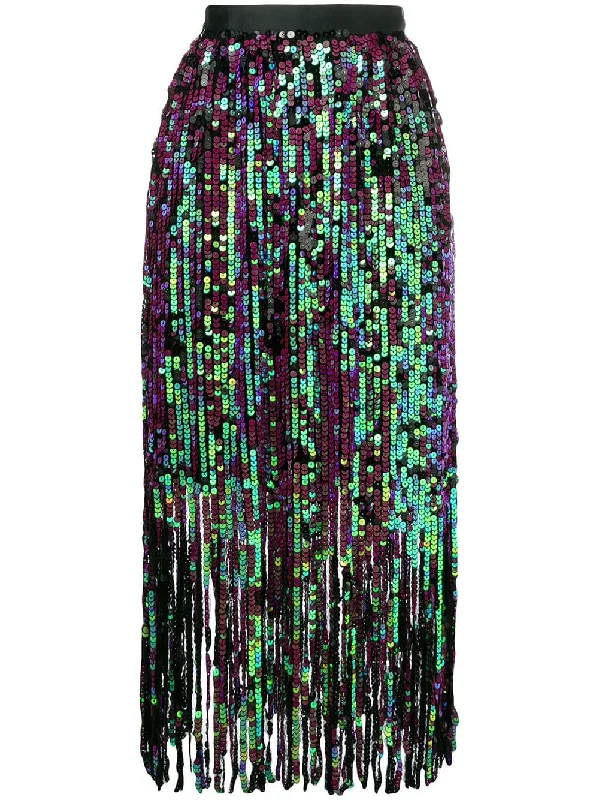 fringe sequin skirt Travel unclassified skirts