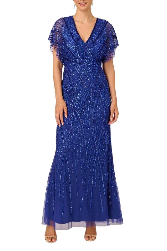 Adrianna Papell AP1E210884 P - Dolman Sleeve Jeweled Evening Dress Bachelorette party dresses