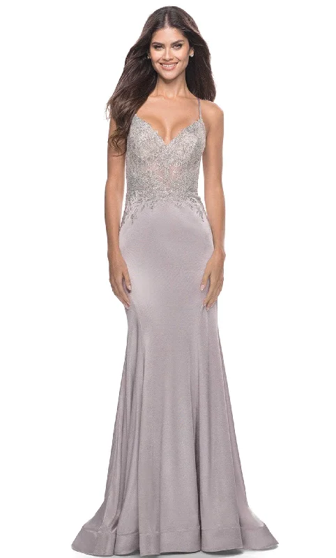 La Femme 31555 - Sleeveless Trumpet Satin Gown New Year's Eve party dresses