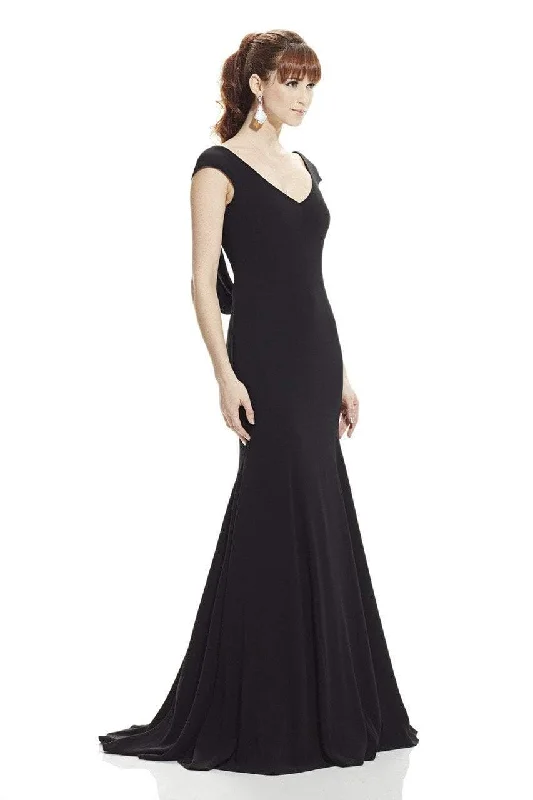 Theia V-Neck Cowl Back Stretch Evening Gown 882820 - 1 Pc. Fuchsia in size 2 Available Affordable party dresses