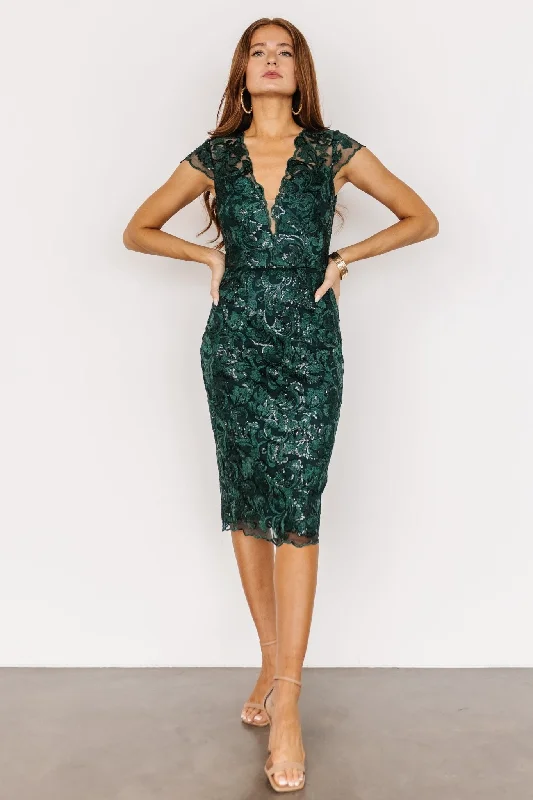 Jacqueline Embossed Midi Dress | Emerald Forever 21 midi dresses