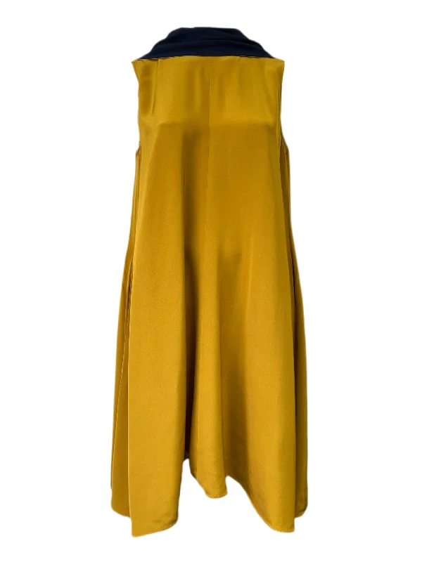 Marina Rinaldi Women's Yellow Dispari Sleeveless Maxi Dress NWT Y2K maxi dresses