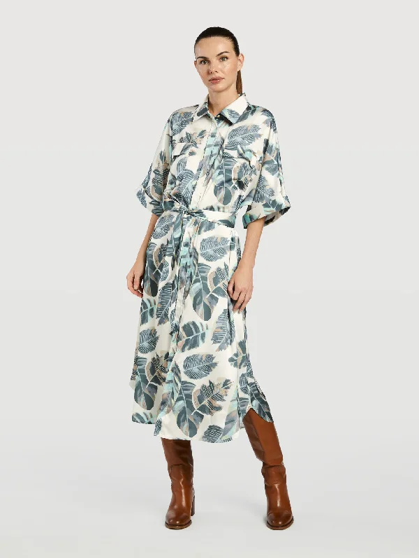 Printed Midi Shirt Dress Holiday midi dresses