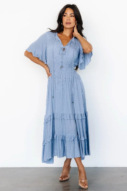 Spell Boho Midi Dress | Whisper Blue Corset midi dresses