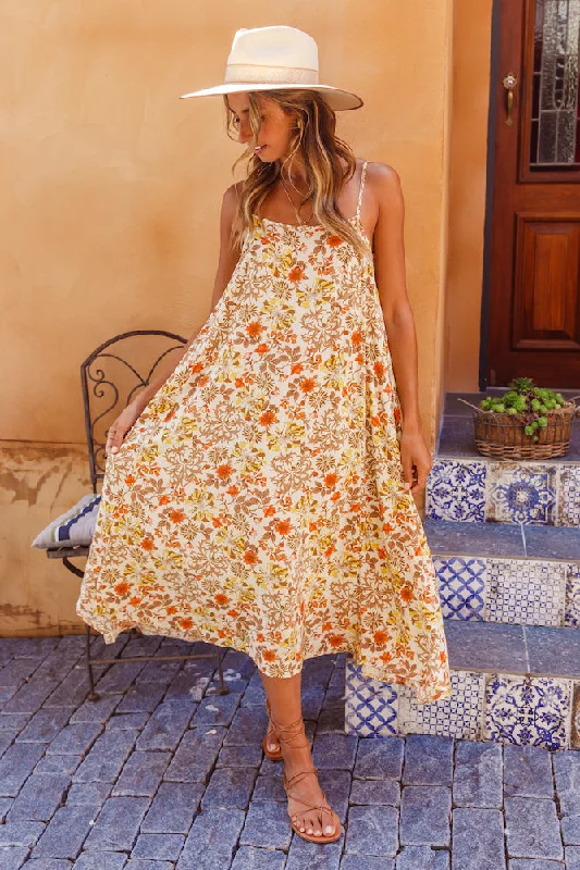 Sexy Backless Floral Dress Garden party floral dresses