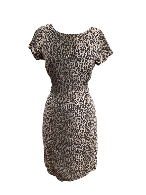 Animal Print Dress Casual Midi City Silk, Size 8 Structured Midi Skirt