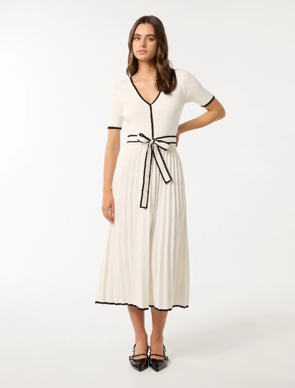 Ellie Tipped A Line Midi Dress Sexy Midi Skirt