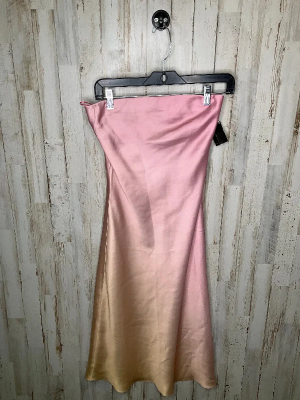 Pink Dress Party Midi Zara, Size Xs Classic A-line Skirt