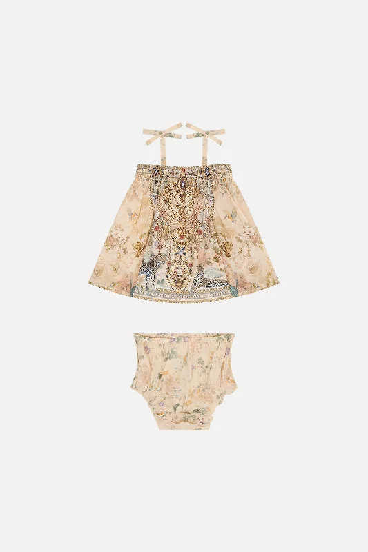 BABIES CAMI AND BLOOMER SET ADORNED IN ANTIQUITY A-line unclassified dresses