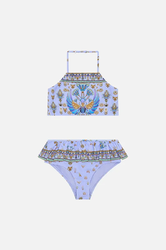 KIDS HALTER CROP WITH FRILL BOTTOM BIKINI 12-14 UNDER SCARAB SKIES Corset unclassified dresses