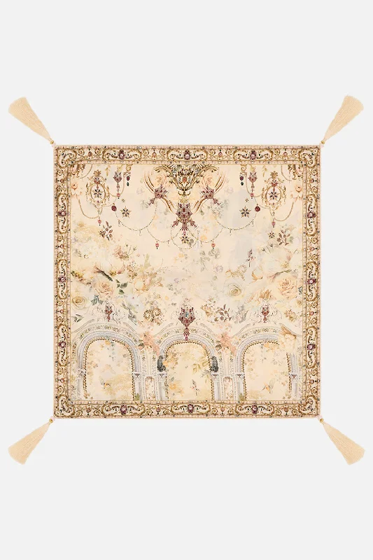 LARGE SQUARE CUSHION ADORNED IN ANTIQUITY Beaded unclassified dresses