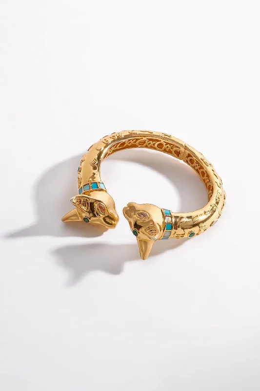 GLOBAL NOMAD BASTET BANGLE GOLD Fall unclassified dresses