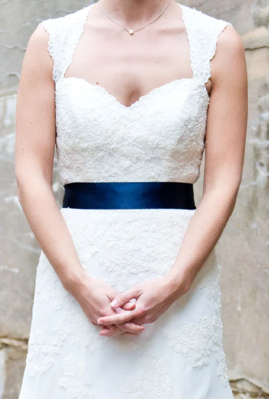 David's Bridal Navy sash is removable Minimalist unclassified dresses