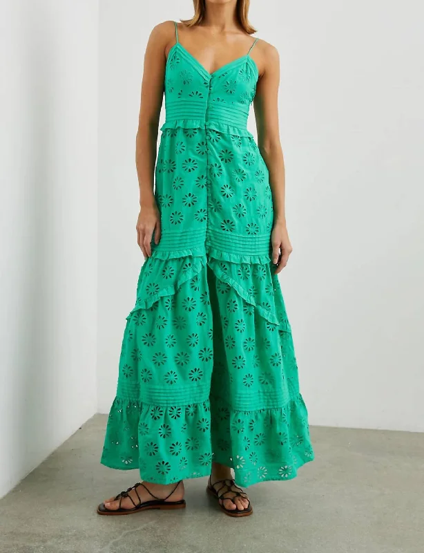 Henrietta Dress In Green Mesh unclassified dresses