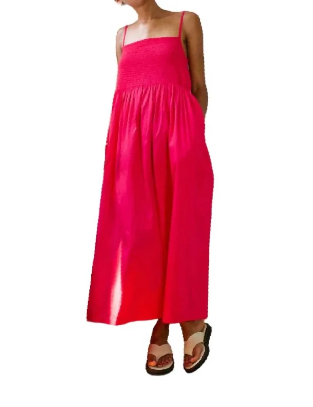 Hester Dress In Hot Pink Striped unclassified dresses