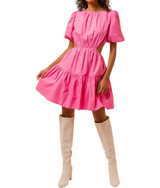 Jenna Dress In Pink Ruffled unclassified dresses