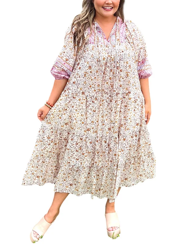 Kyra Dress In Lilac Border Velvet unclassified dresses