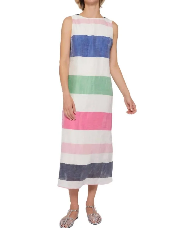 Liana Dress In Multicolor Stripes Long unclassified dresses