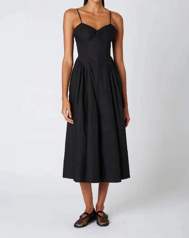 Mimosa Dress In Black Chiffon unclassified dresses