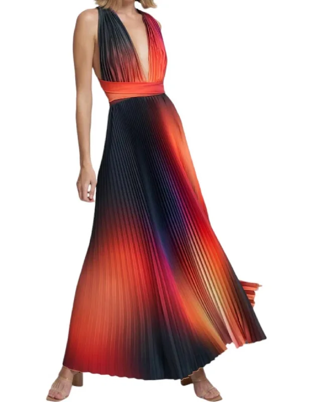 Moderniste Full Length Gown In Fire Discounted unclassified dresses