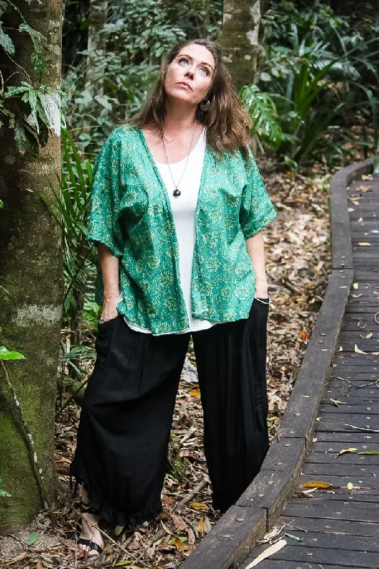 Rochelle Top - Green Ruffled unclassified dresses