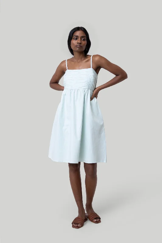 Ruched Strappy Dress in Mint Elegant unclassified dresses