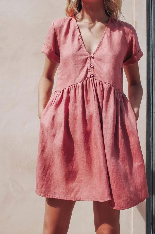 SUNCHASER Dress - dark blush linen Stretchy unclassified dresses