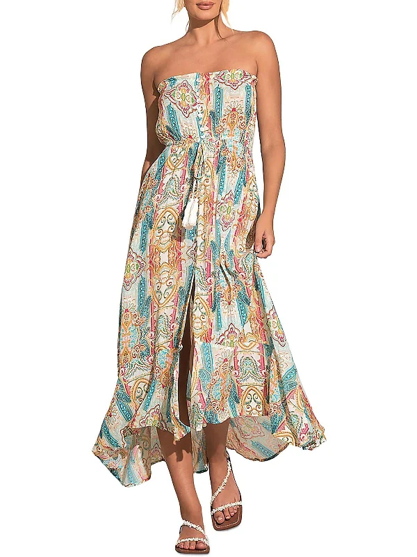 Womens Printed Tea Length Sundress Date night unclassified dresses